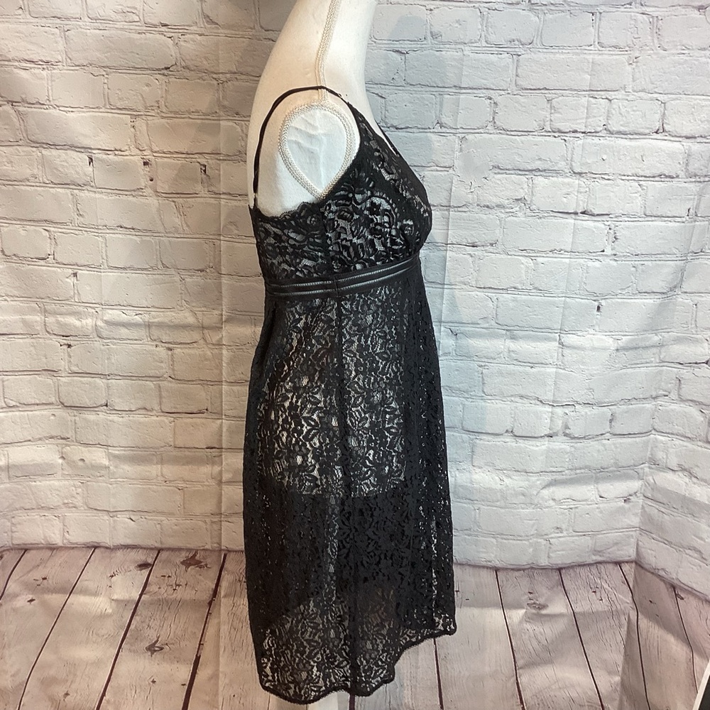 STELLA MCCARTNEY LACE SLIP DRESS BLACK NWT SZ LG - Picture 4 of 10